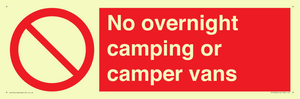 No overnight camping or camper vans